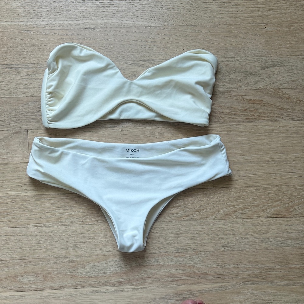 Mikoh Off-White Bikini Set- S bottom M top can sell separately